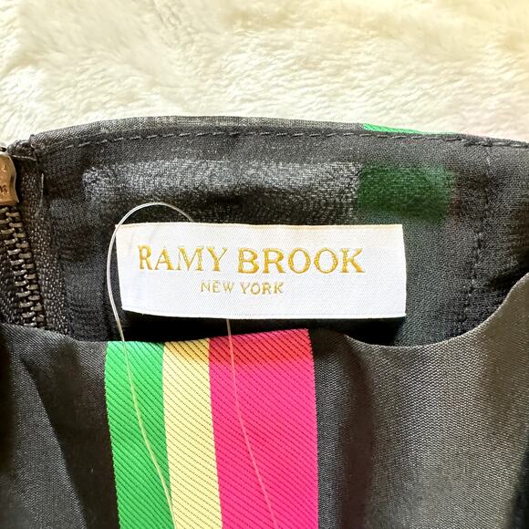 Ramy Brook Top Size 2 Striped Cropped long sleeve bustier - Picture 3 of 9